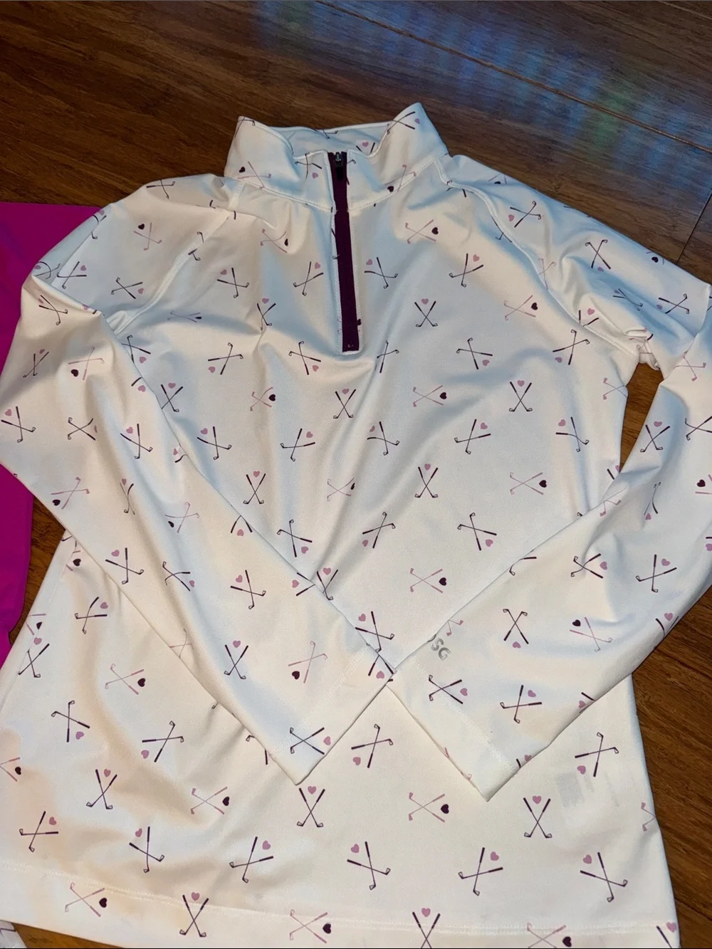 DSG GIRLS GOLF outfit medium polo and skirt and large 1/4 zip NWT